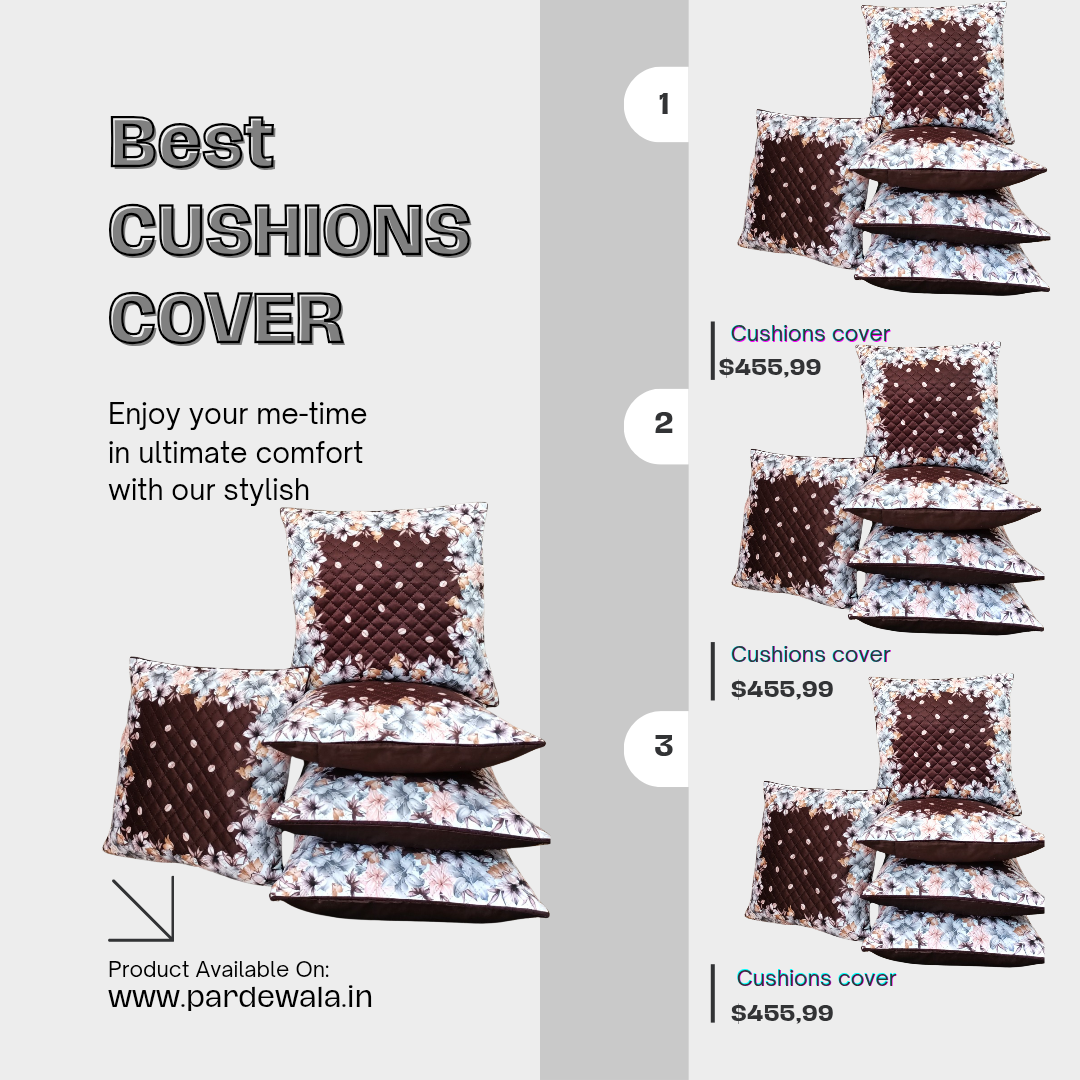 Set of 5 Cushion Covers, 16x16 Inch - Elevate Your Home in Style! (1)